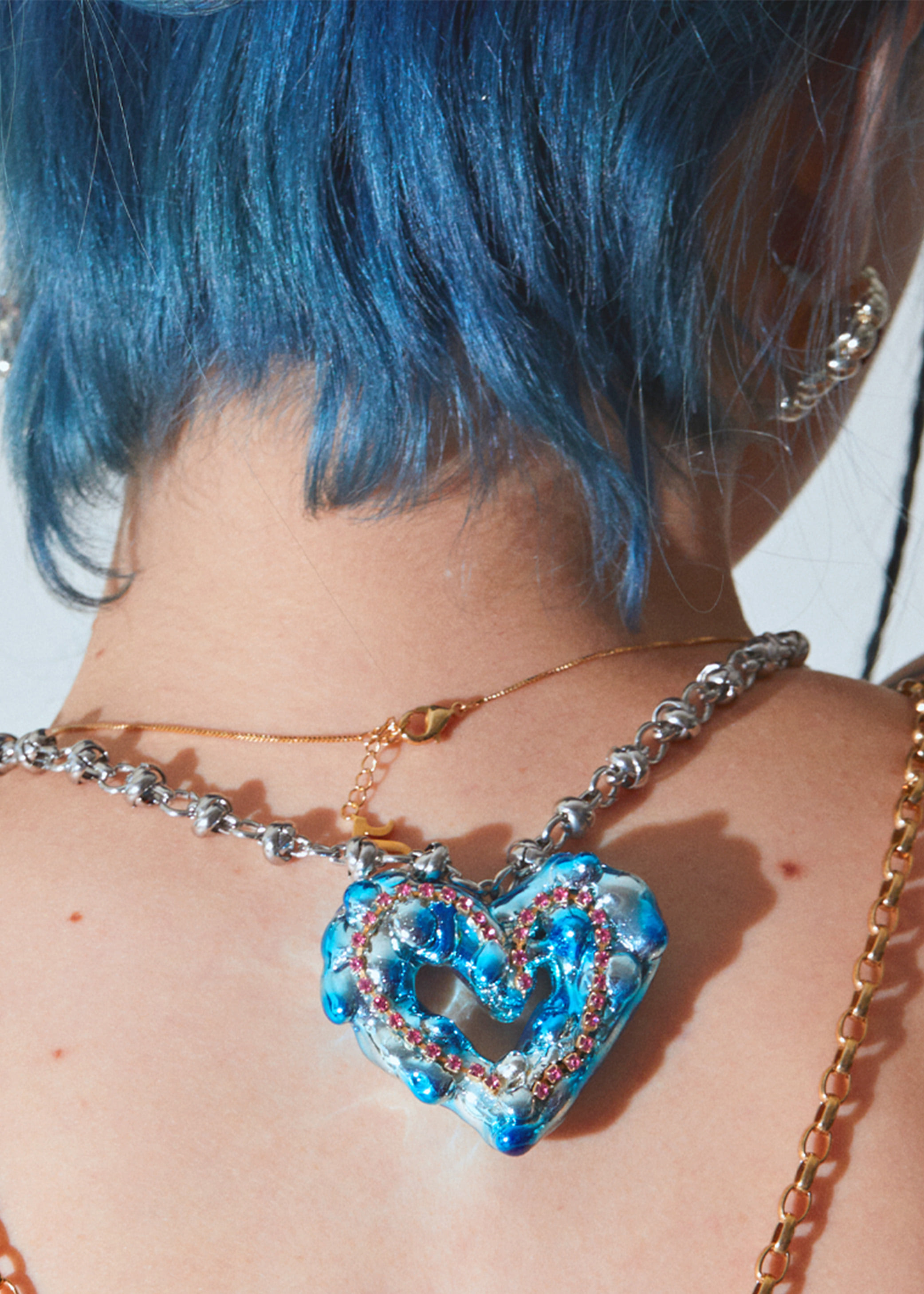 [Melted Potato x YIEYIE] Dasher Heart Chain Necklace